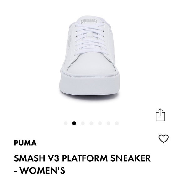 PUMA platform sneakers - SMASH V3 - Women’s white - Picture 5 of 10
